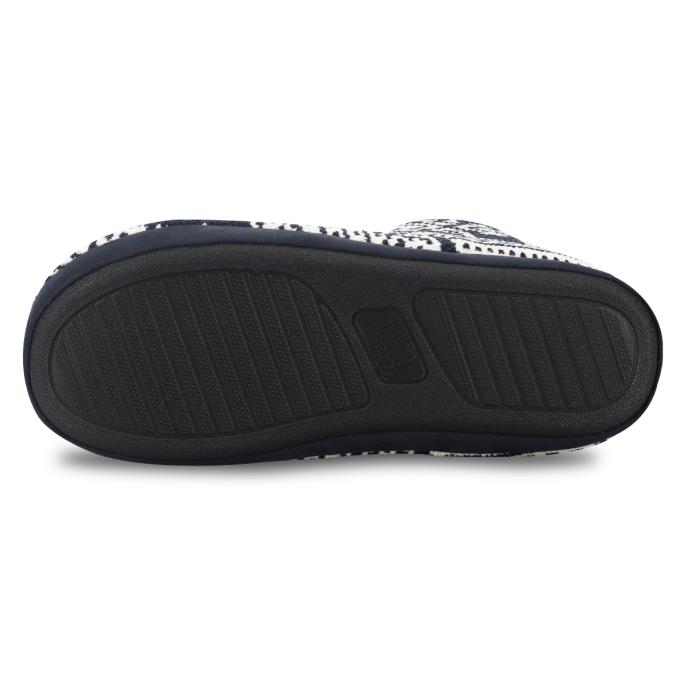 totes toasties® Mens Fairisle Boot Slipper Navy Fairisle Extra Image 6